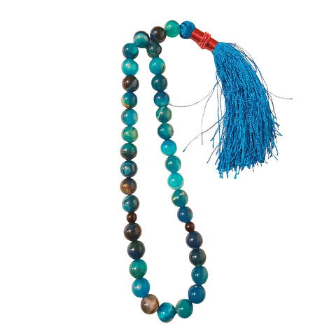 Blue Agate 33 Prayer Beads