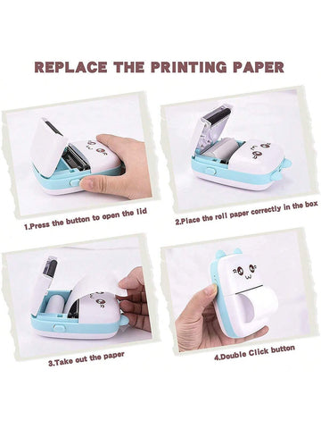 Mini Photo Pocket Printer Portable Ink-Free Thermal 57mm Sticker