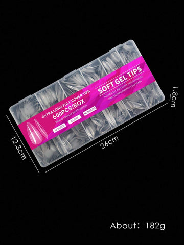 600Pcs Full Cover Press On Nail Tips