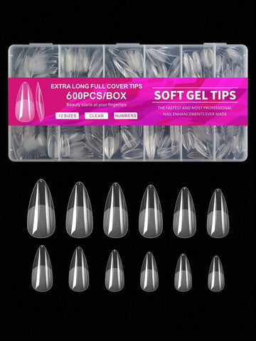 600Pcs Full Cover Press On Nail Tips