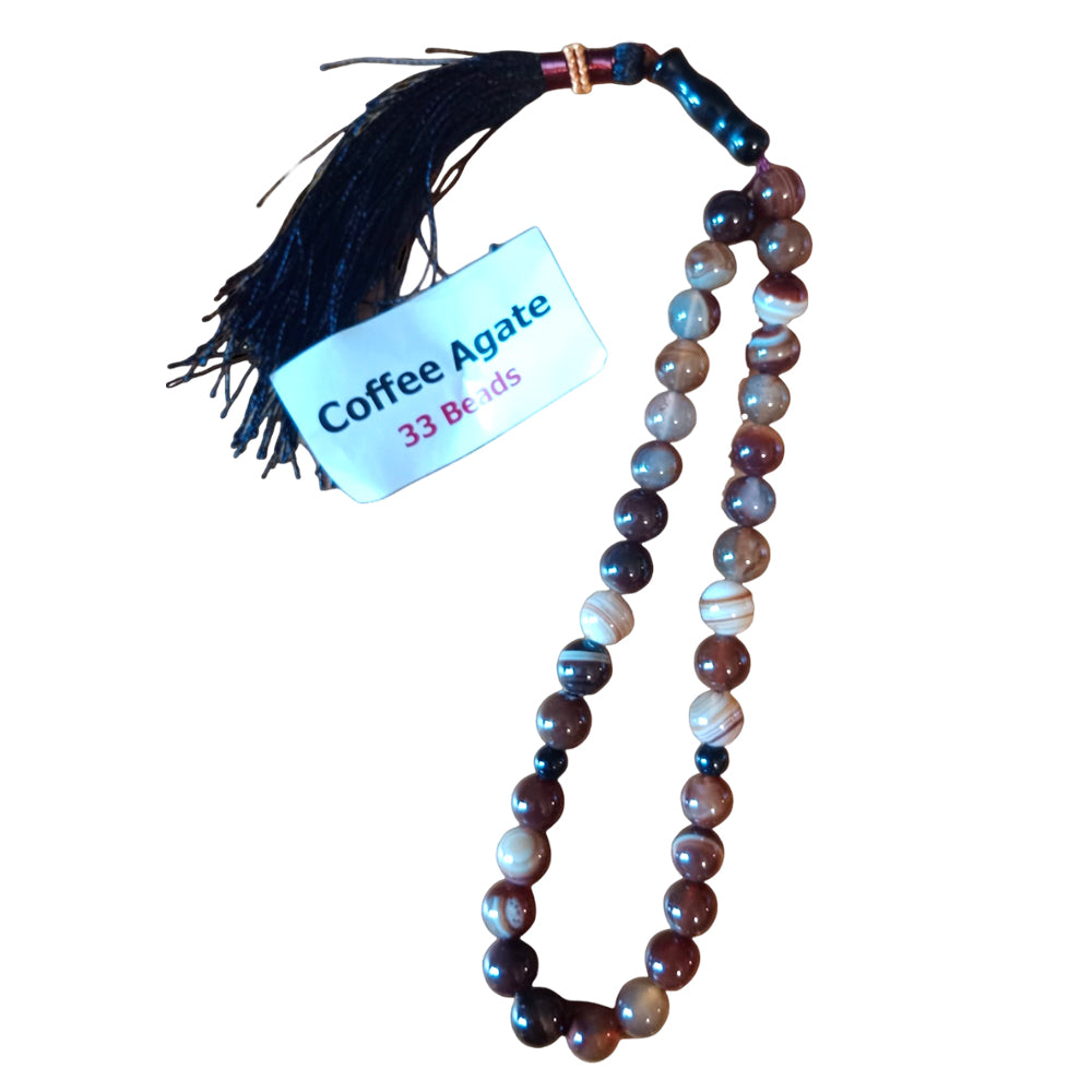 Coffee Agate 33 Prayer Beads