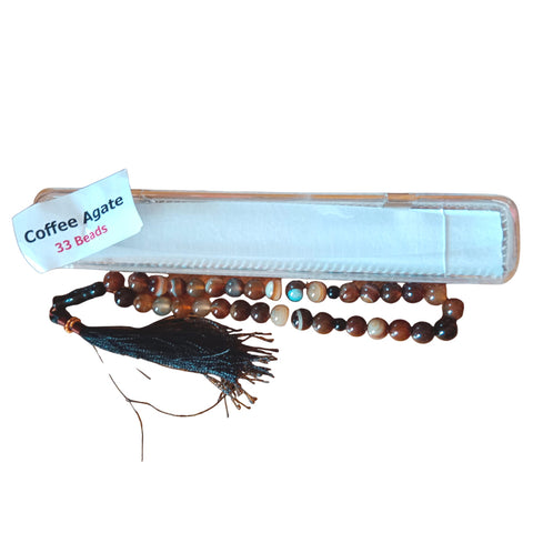 Coffee Agate 33 Prayer Beads