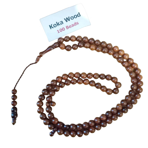 Koka Wood 100 Prayer Beads