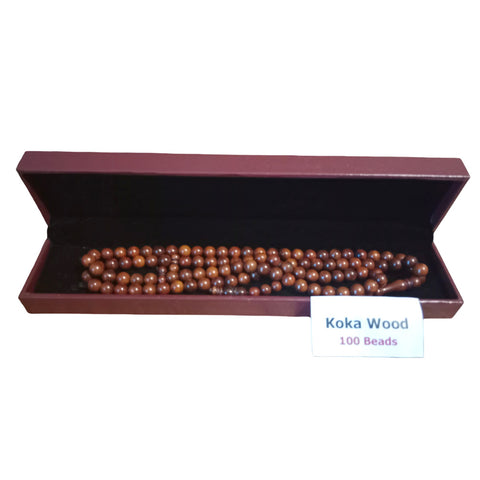 Koka Wood 100 Prayer Beads