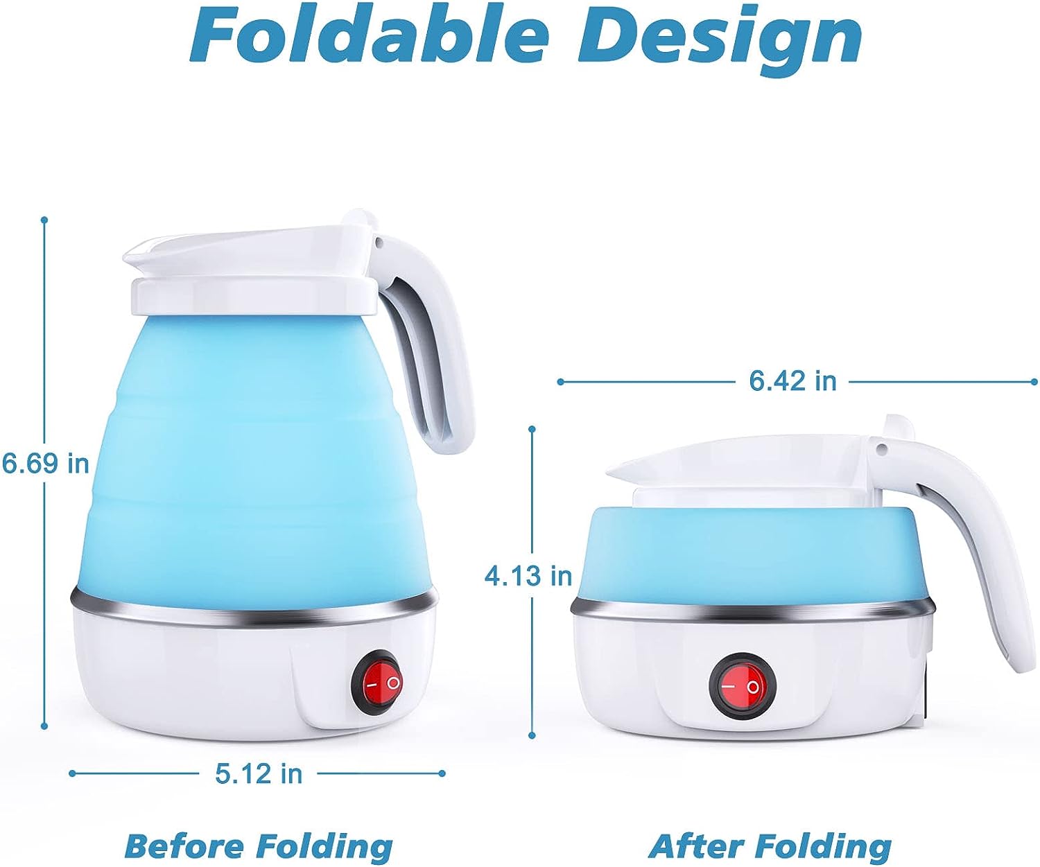 Foldable Electric Kettle, Camping Kettle, Mini Travel Kettle