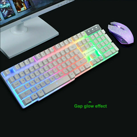 Gaming Keyboard LED Backlight And Gaming Mouse With Pad